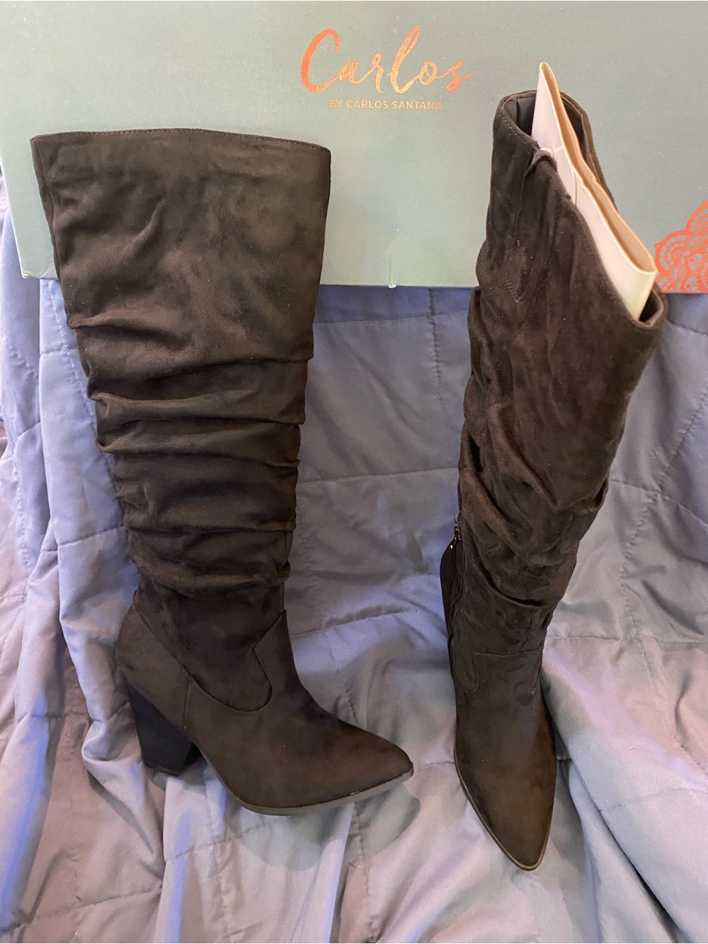 Carlos by Carlos Santana Slouch Over-the-Knee Boots in Brown - Picture 3 of 3